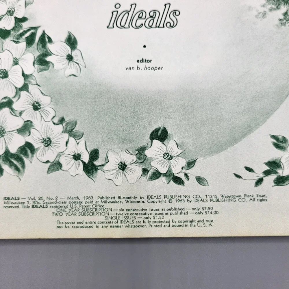 Vintage Ideals Easter 1963 Magazine Vol.20 No.2 March Spring Poetry Poems Family